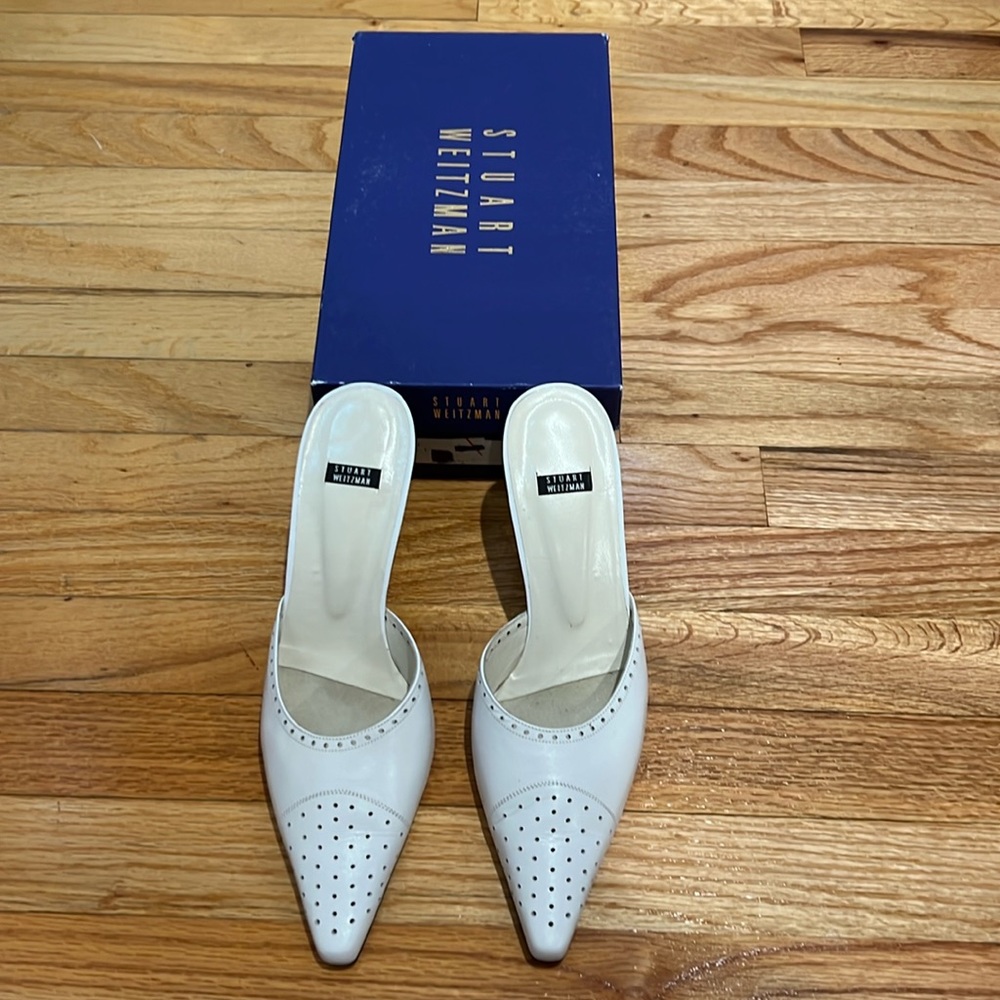 Stuart Weitzman white heels
